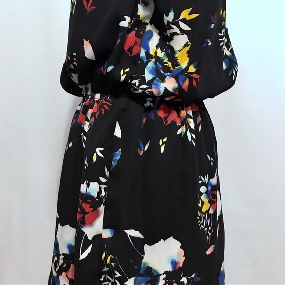 ❌SOLD❌ Xhilaration Black with Floral Dress Women L - Picture 9 of 15